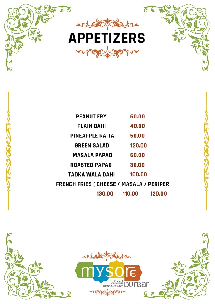 Menu Page 1